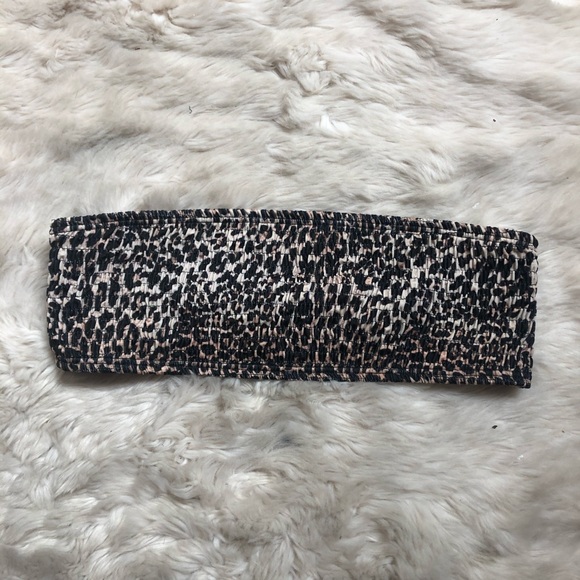 Paper Heart Swim Leopard Bandeau Bikini Top - Picture 1 of 7